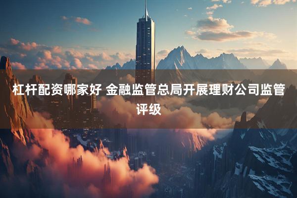 杠杆配资哪家好 金融监管总局开展理财公司监管评级